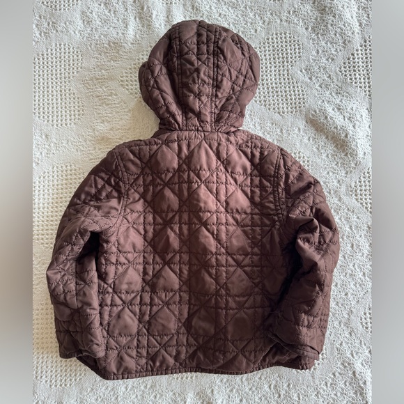 Rothschild Brown Quilted Fleece Lined 18 Months Bow Detailed Jacket - Picture 4 of 9